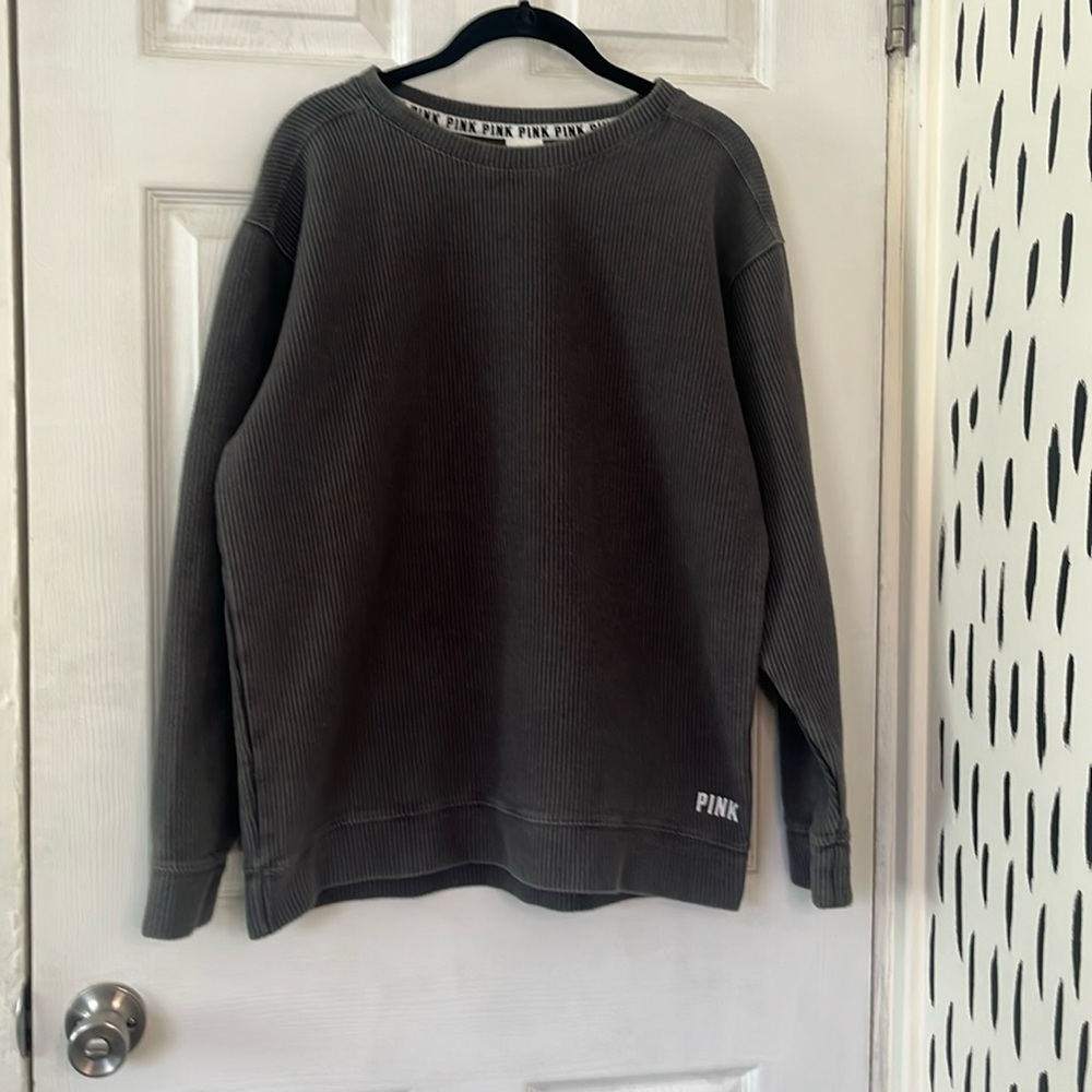 Victoria Secret Pink Top. Gray. Oversized Medium.